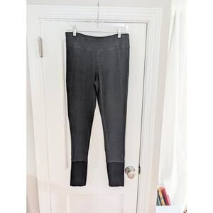 Eileen Fisher Sz Small Leggings Dark Heather Grey & Black